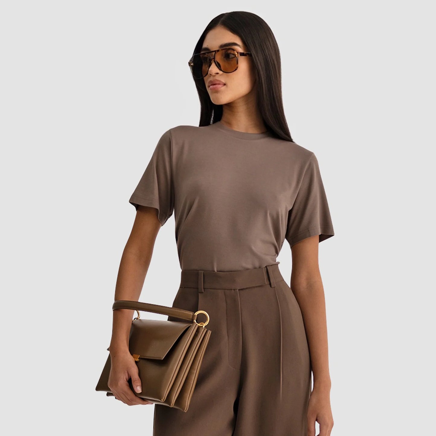 Base T-shirt - Dark Taupe